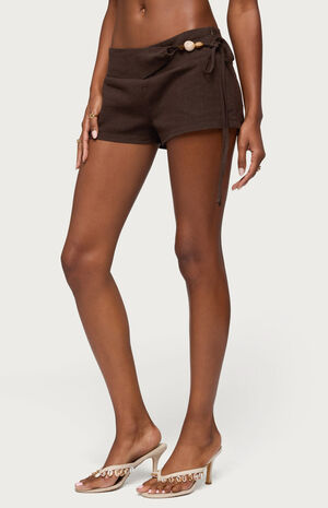 Vikkie Beaded Belt Shorts image number 2