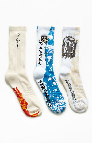 3 Pack Travis Scott Cactus Jack For Fragment Socks | PacSun