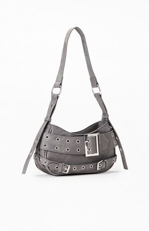 Denim Grommet Shoulder Bag image number 2