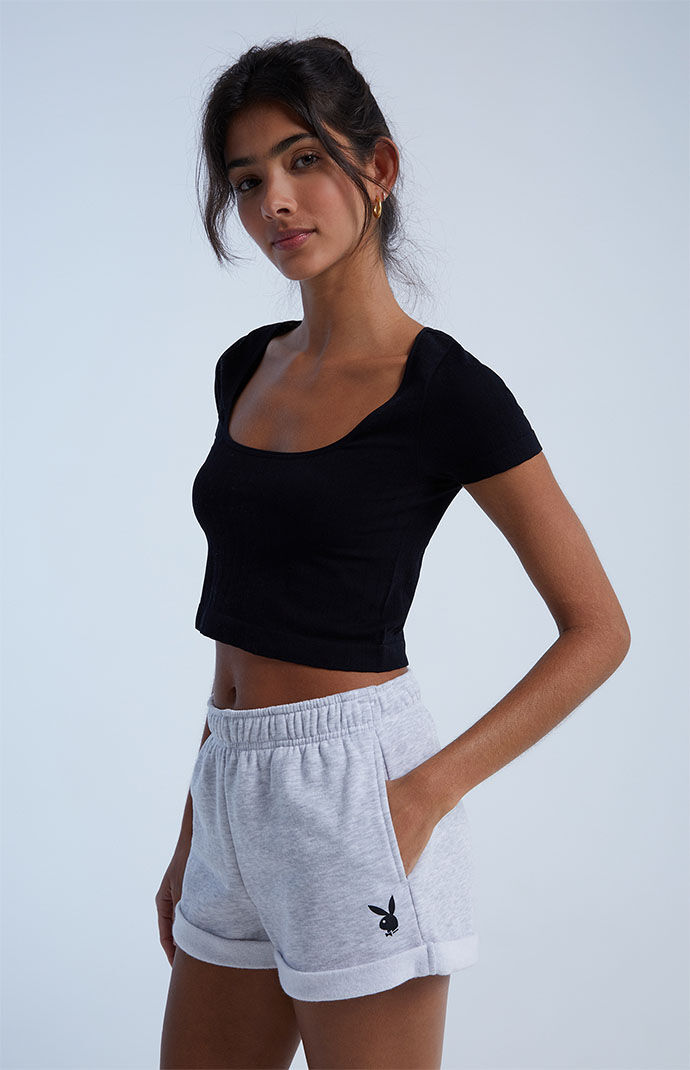 【PacSun限定】Playboy By PacSun ベロア ショートパンツ Playboy By PacSun Euphoria Rayon Active Shorts | PacSun