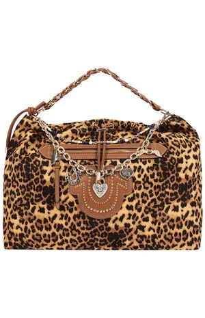 Leopard Print Soft Hobo Bag image number 1