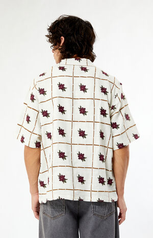 Floral Embroidered Oversized Camp Shirt image number 3
