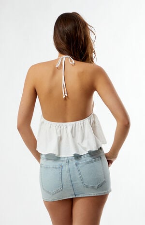 Faye Beaded Halter Babydoll Top image number 4