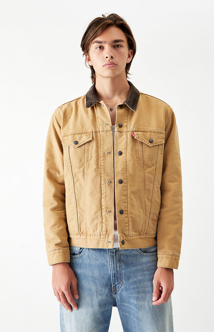 Levi's Khaki Lined Denim Jacket PacSun