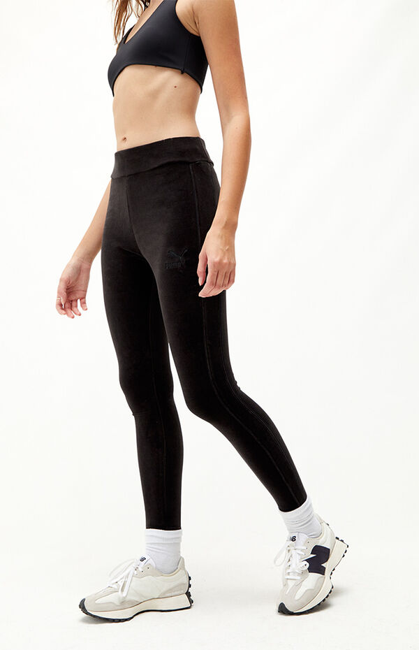 puma t7 joggers in black