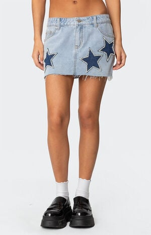 Shining Star Denim Mini Skirt Shining Star Denim Mini Skirt image number 2