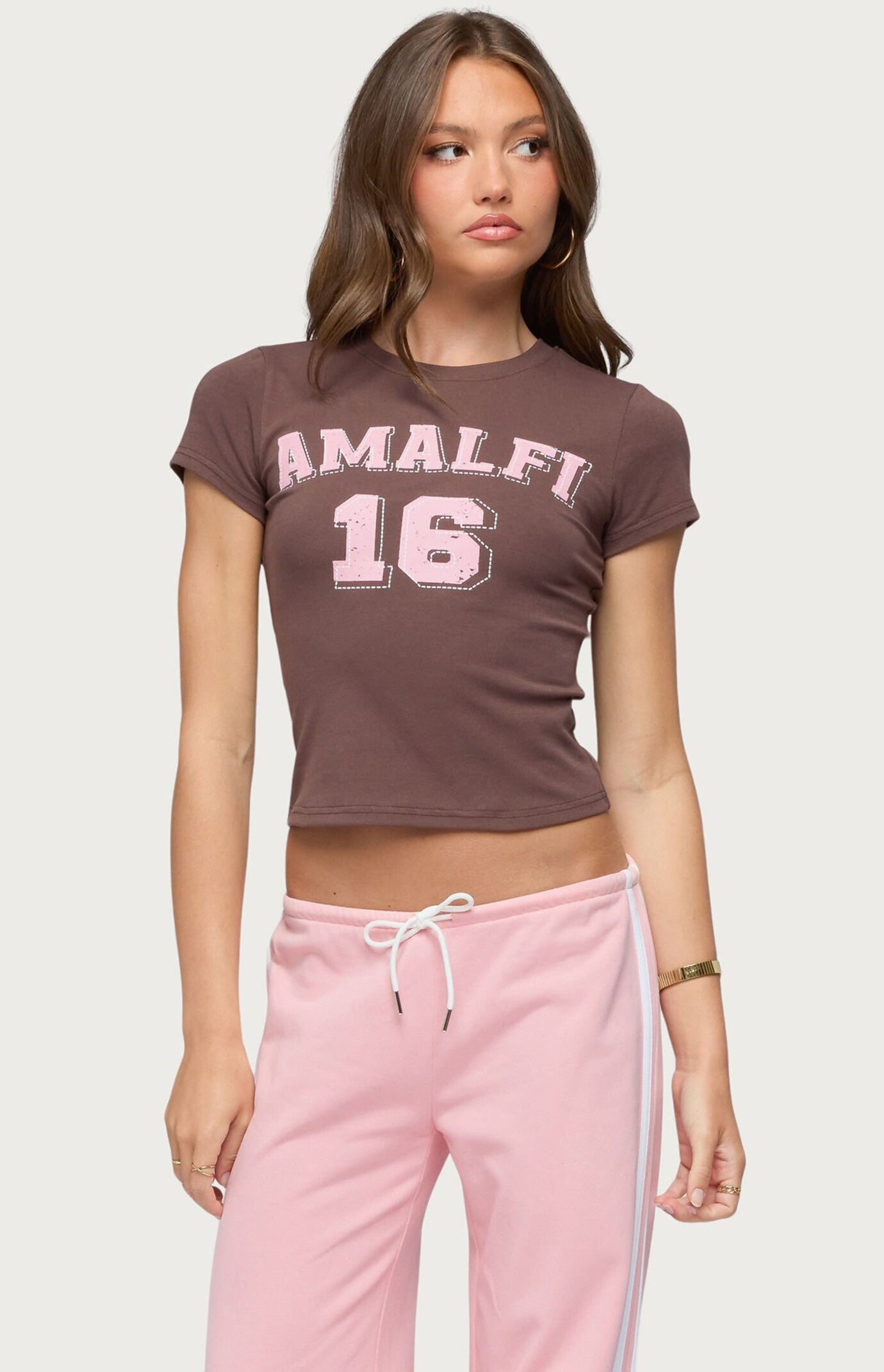Edikted Amalfi Contrast T-Shirt