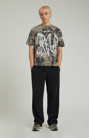 Black Landon Houndstooth Baggy Sweatpants image number 1