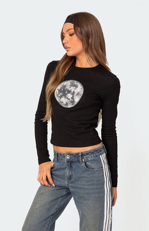 Disco Girl Long Sleeve T-Shirt image number 3