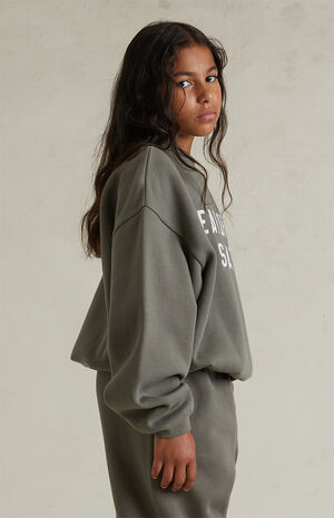 Kids Moss '90s Fit Fleece Crew Neck Sweatshirt image number 3