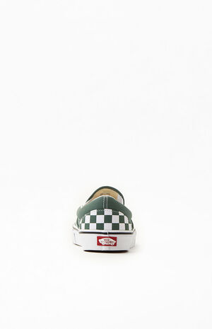 Checkerboard Green Slip-On Shoes image number 3