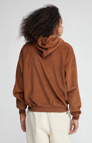 Brown Corduroy Hoodie image number 4