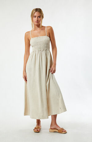 Classic Shirred Midi Dress image number 3