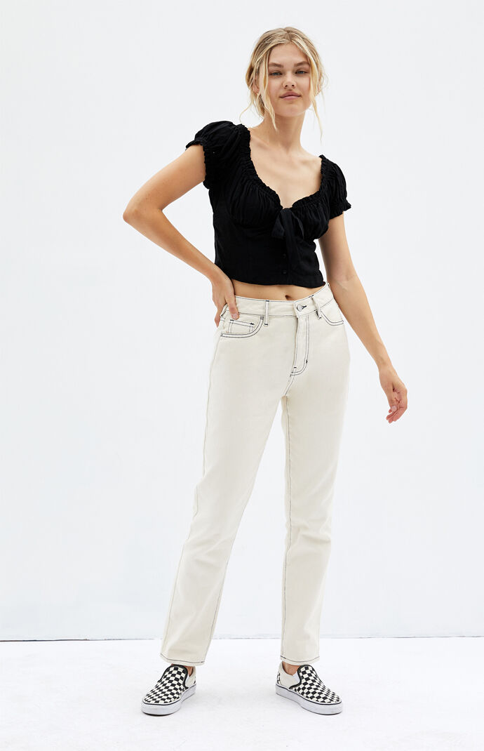 Kendall Kylie Tie Front Bustier Top PacSun