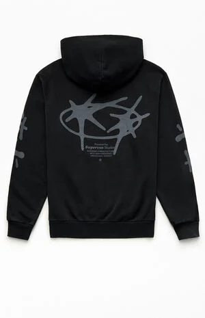 Vintage Black Star Hoodie image number 2