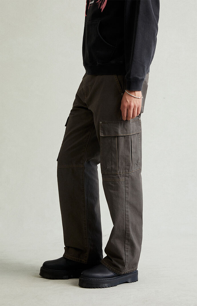 Pacsun Dylan Baggy Cargo Pants Ripstop Faded Black