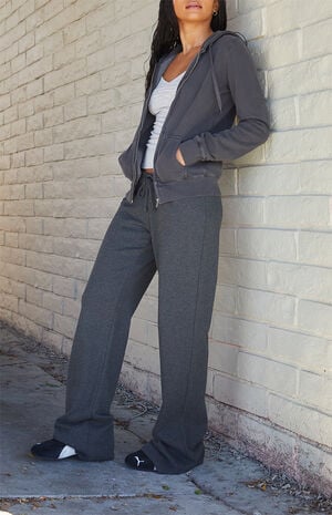 Gray Hilary Yoga Baggy Sweatpants image number 1