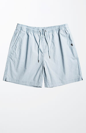 Light Blue Taxer Heather 18" Elastic Waist Shorts image number 1