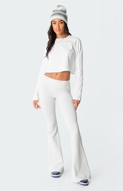 John Galt White Priscilla Flare Pants | PacSun