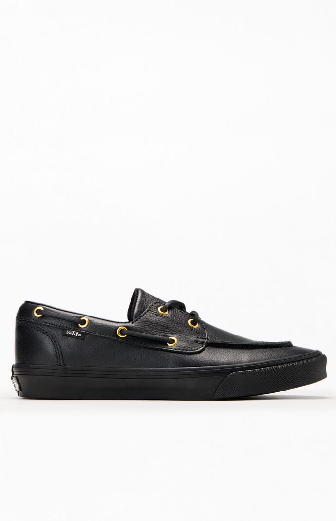 Vans Black 2-Eyelet Boat Shoes