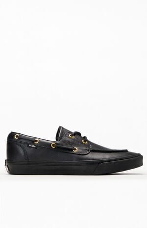 Black 2-Eyelet Boat Shoes image number 1