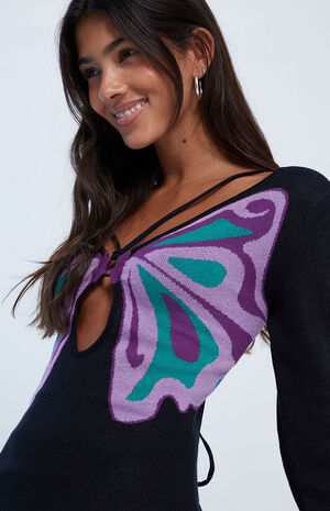 Eco Butterfly Knit Mini Dress image number 2