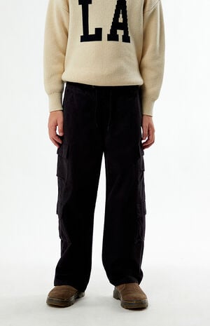 Porter Baggy Pants Stretch E-Waist Cargo Black image number 2