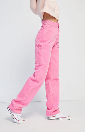 Pink Corduroy Carpenter Pants image number 3