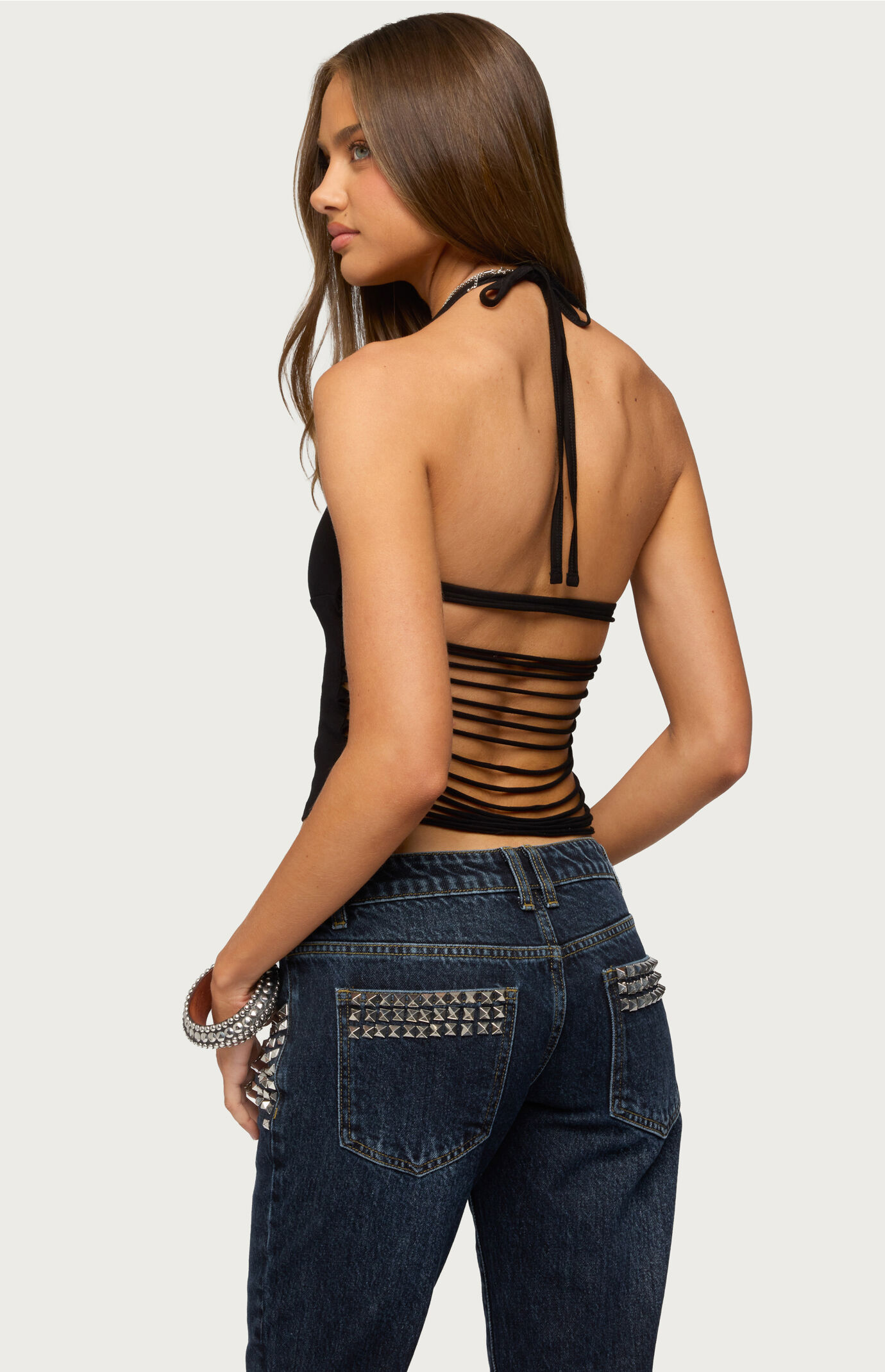 Edikted Minsoo Shredded Halter Top
