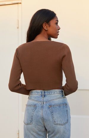 Brown Athelia Cardigan image number 3