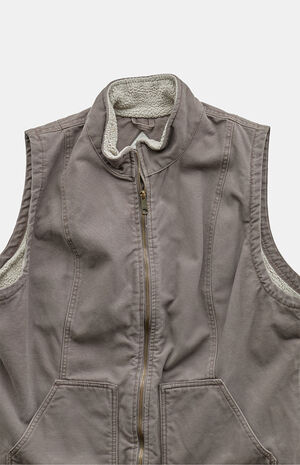 Gray 2000s Work Vest Jacket image number 3