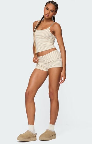 Kodi Striped Fold Over Shorts image number 3