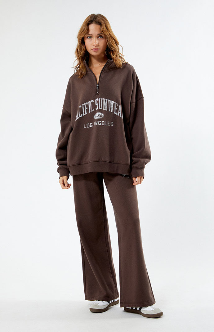 PacSun Pacific Sunwear Half Zip Oversized Sweatshirt PacSun