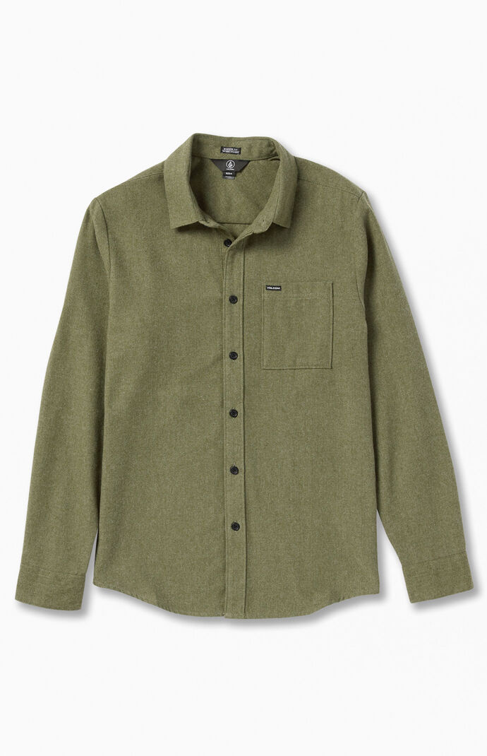 Solid Button Up Shirt