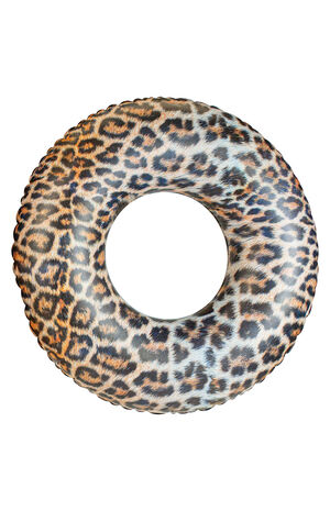 Inflatable Leopard Print Jumbo Pool Tube image number 5