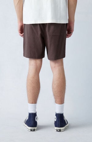 Brown Reed Twill Volley Shorts image number 4