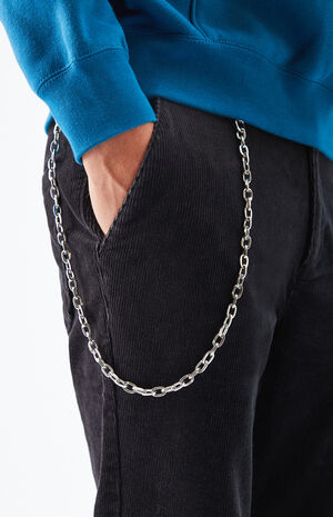 PacSun Black Chain Corduroy Trouser Pants | PacSun