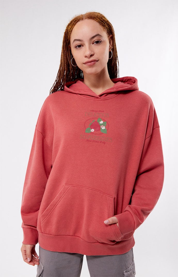 White adidas hoodie with strawberries sales