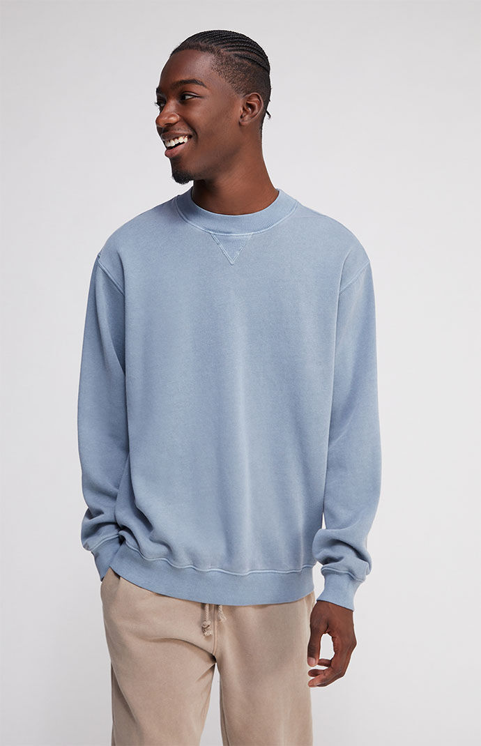 Blue crew deals neck sweatshirt