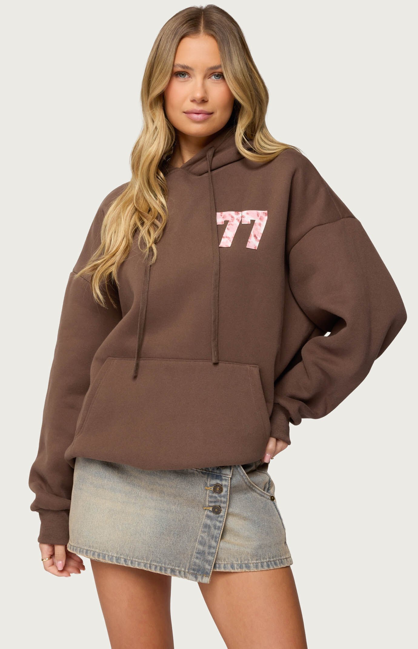 Edikted Leopard 77 Oversized Hoodie