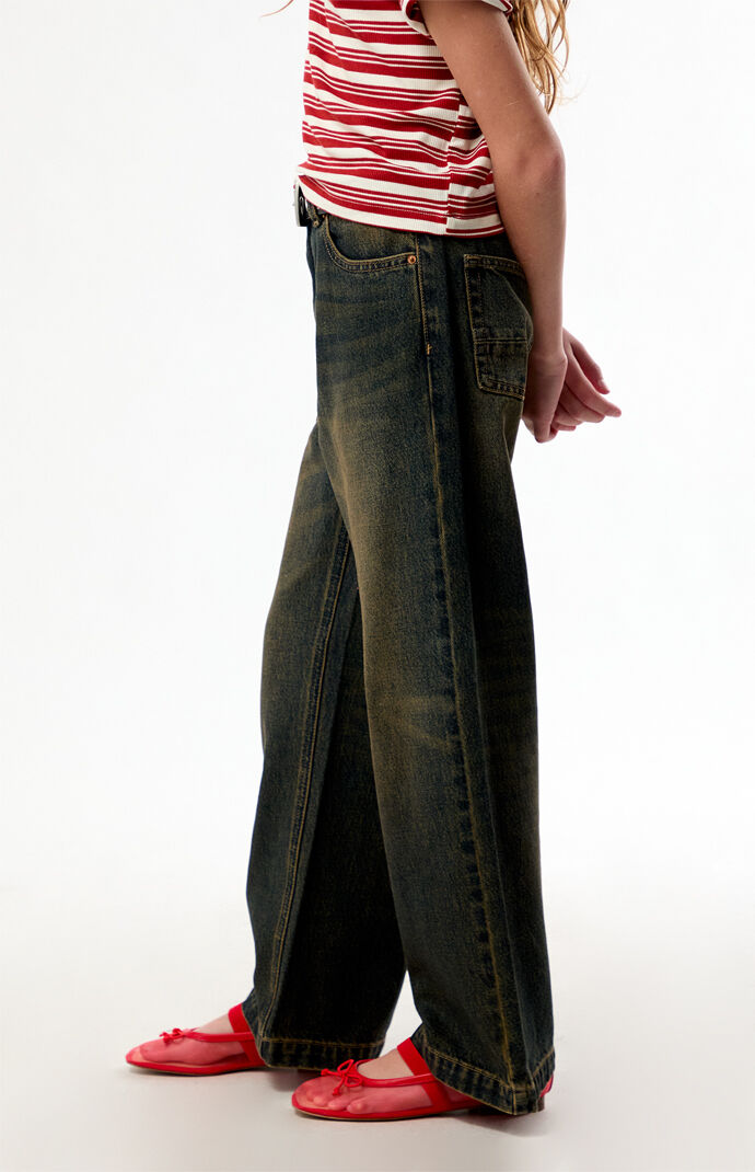 Pacsun Kids Baggy Jeans Dark Blue Tint