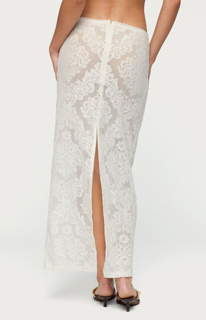 Violette Sheer Lace Maxi Skirt image number 3