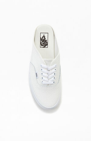 White Authentic Python Mule Sneakers image number 5