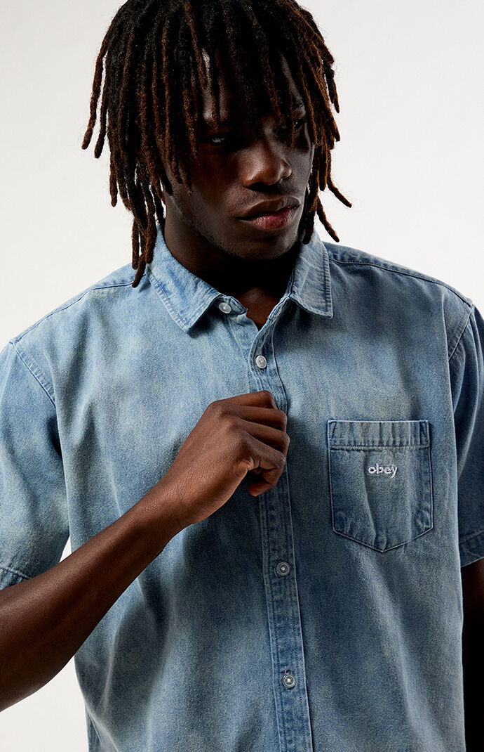 Obey Owens Denim Short Sleeve Shirt