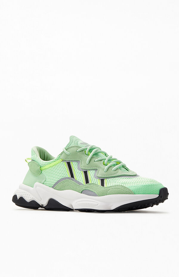 adidas Neon Green Ozweego Shoes PacSun