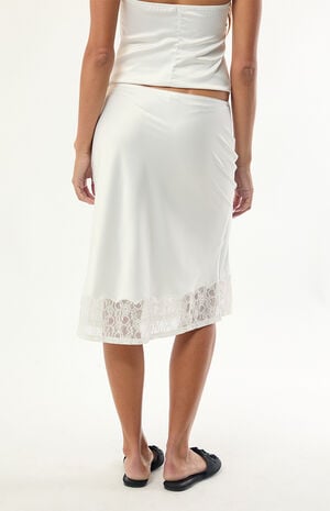 Aimee Satin Midi Skirt image number 4