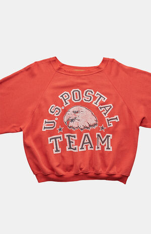 '90s US Postal Team Crew Neck Cropped Sweatshirt image number 5