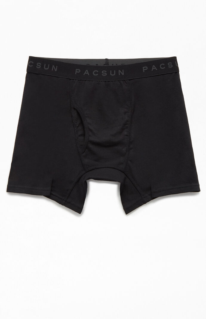 Black Jacquard Boxer Briefs