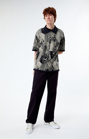 Nostalgic Floral Knit Camp Shirt image number 2