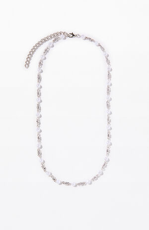 Pearl Silver Necklace image number 1